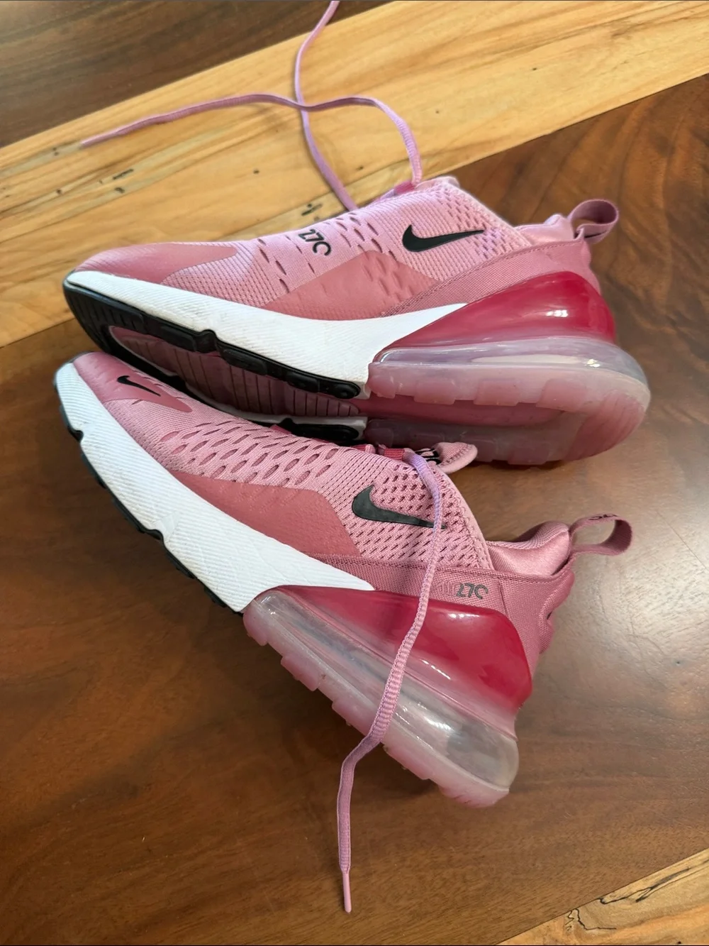 Nike Kids Pink Lace-Up Athletic Sneakers